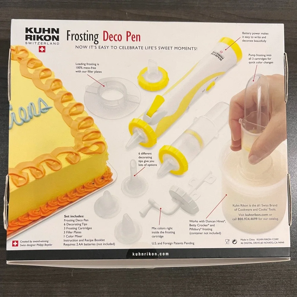 Kuhn Rikon Frosting Deco‎ Pen Battery Powered Cake Decorating Set - New Open Box